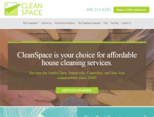 Tablet Screenshot of cleanspacenow.com